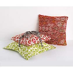 Here Kitty Decorative Pillows (Set of 3) Multi Color Polyester