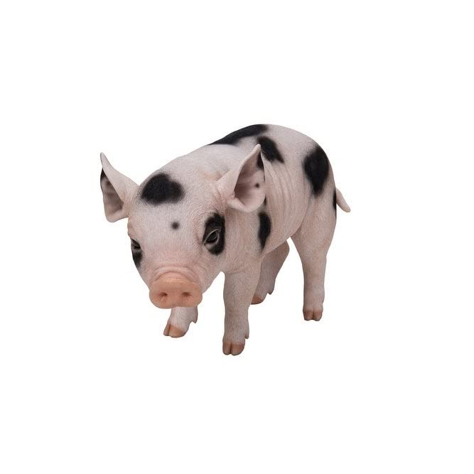 Standing Baby Pig with Black Spots Pink Animals