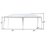 10 X 20 Ft. Outdoor Wedding Party Tent with 4 Walls White Polyester