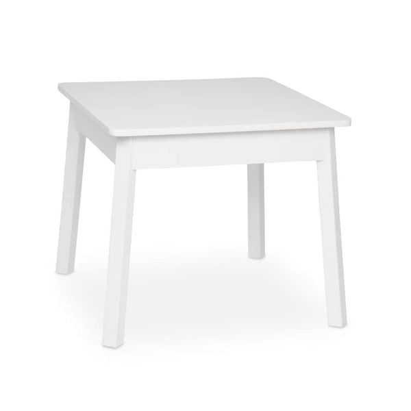 Wooden Square Table Kids Play for Children White Wood Finish