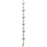 74" Long Porcelain Ball Garland in Baby Blue and Ivory Sakura 4" X