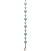 74" Long Porcelain Ball Garland in Baby Blue and Ivory Sakura 4" X