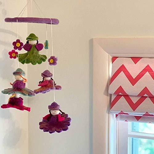 Tulip Handmade Felt Flower Fairy Mobile Multi