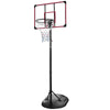 Portable Basketball Hoop System Stand Height Adjustable 7.5ft 9.2ft with 32 Inch Backboard and Wheels Black Iron