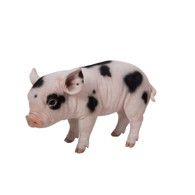 Standing Baby Pig with Black Spots Pink Animals