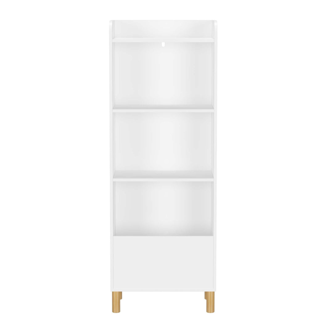 Kids 4-Tier Bookcase Toy Storage Cabinet Organizer White Modern