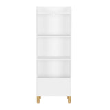 Kids 4-Tier Bookcase Toy Storage Cabinet Organizer White Modern