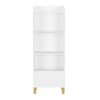 Kids 4-Tier Bookcase Toy Storage Cabinet Organizer White Modern