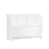 Kids Bookshelves/Storage Display with 4 Compartments White Modern