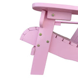 Outdoor Pink Wood Children Chair Modern Contemporary Finish Arm