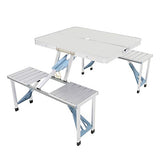 One Piece Folding Camping Table and Chair Alloy