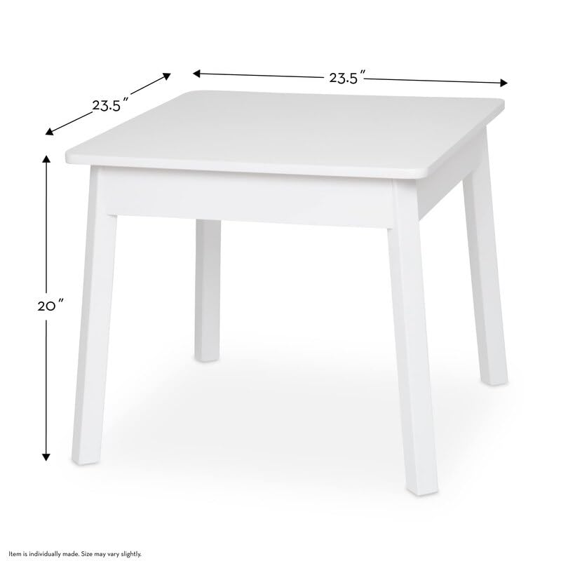 Wooden Square Table Kids Play for Children White Wood