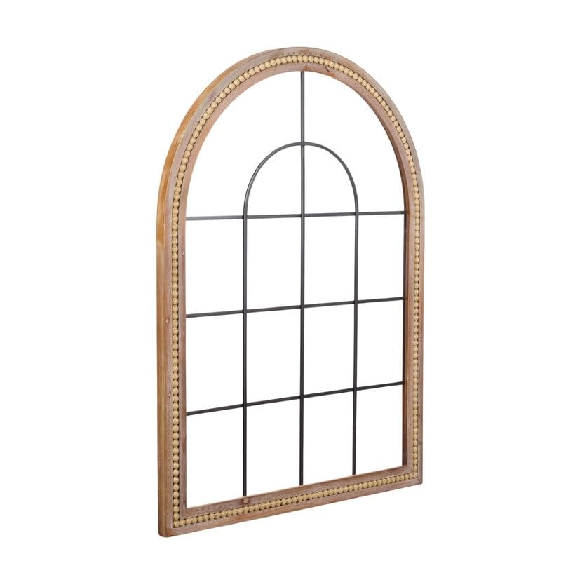 Modern Farmhouse Arched Window Metal Wall Art 27.5" h X 37.5" w 1" d