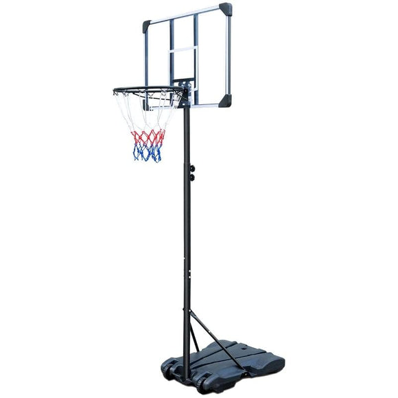 Portable Basketball Hoop Backboard System Stand Height Adjustable 7.5ft 10ft with 48 Inch and Wheels Black Iron