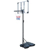 Portable Basketball Hoop Backboard System Stand Height Adjustable 7.5ft 10ft with 48 Inch and Wheels Black Iron