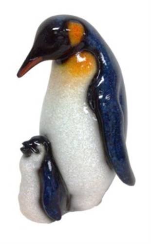 StealStreet SS-BA-YX7642F, 5 Inch Glazed Mother and Child Penguin Bird Statue Figurine