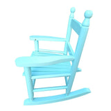 Patio Outdoor Light Blue Wooden Children's Rocker Chair Modern