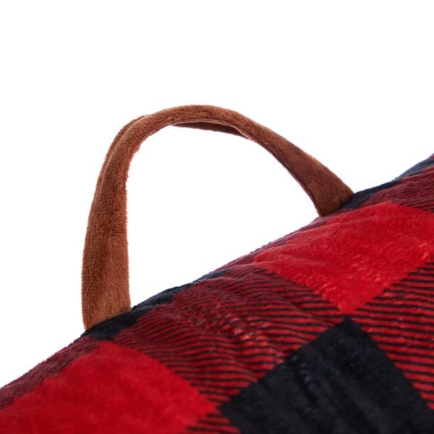 Dearfoams and Buffalo Check Sherpa Plush Bean Bag Chair with