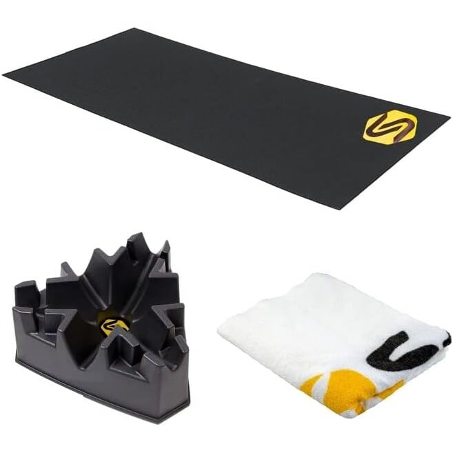 Bike Trainer Accessory Kit with Mat Climbing Riser Block Towel