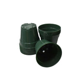 4.5-inch Heavy-Duty Green Round Nursery Pots Set of 10