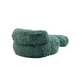 Bean Bag Chair Fur Lazy Sofa Lounger Living Room Green Solid Modern