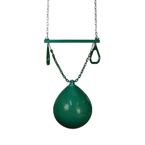 Buoy Ball with Bar and Rings Green Metal Plastic