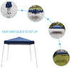 8 X Ft. Outdoor Party Gazebo Camping Canopy Blue Without Wall