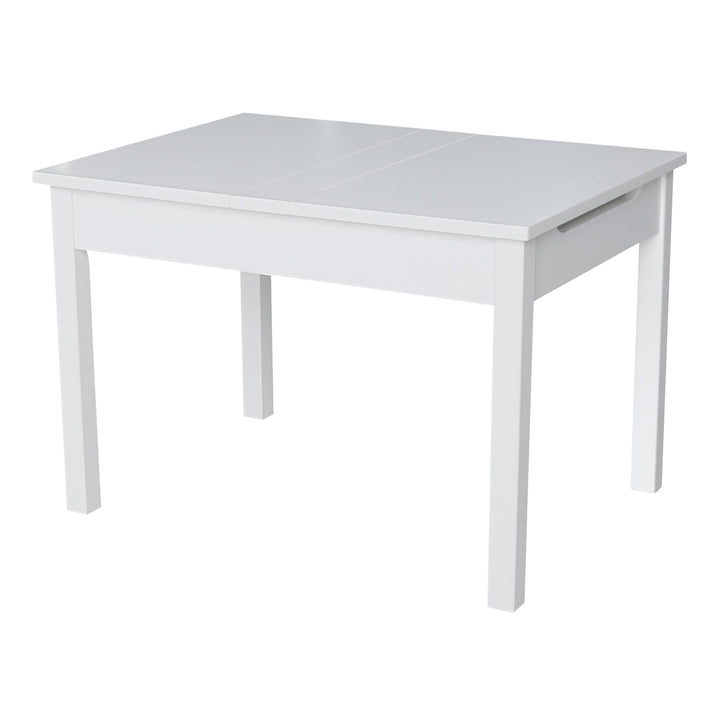 International Concepts Table With Lift Up Top For Storage, White