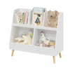 2-Tier Baby Storage Display Organizer with Legs Kids Bookshelf and Toy