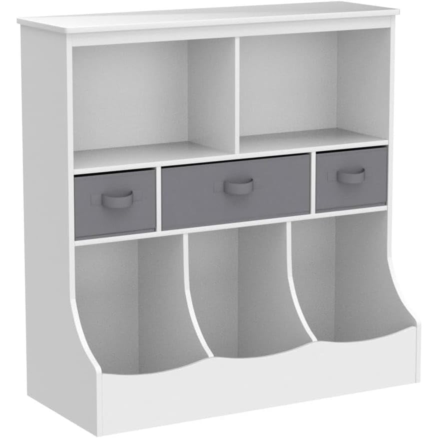 Toy Storage Organizer with Bookcase Bin Unit 8 Compartments 3