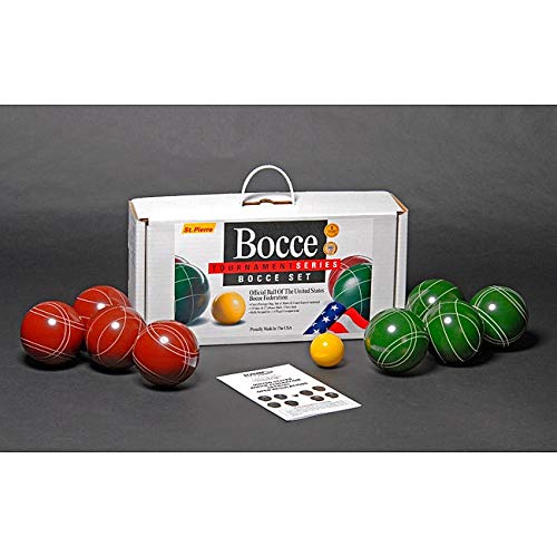 Zippered Nylon Bag Tournament Bocce Ball Set - Green 18.5 X 9.25 5 Boys