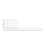 24" Wide Conversion Toddler Rail White