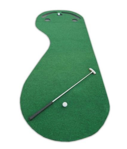 PUTT-A-BOUT Par 3 Holes Practice Putting Green Indoor Golf Mat Training Aid Equipment