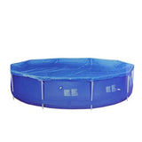 18' Round Swimming Pool Cover with Rope Ties Blue