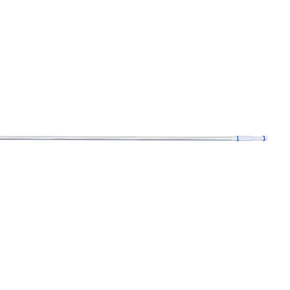 15.5' Silver Corrugated Adjustable Telescopic Pole for Vacuum Heads and Skimmers Metal