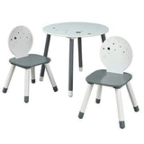 Kids Table and Chair Set Black Grey White Modern Contemporary