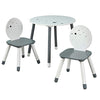 Kids Table and Chair Set Black Grey White Modern Contemporary