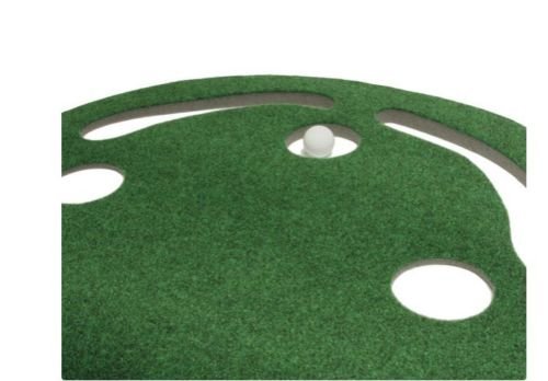 PUTT-A-BOUT Par 3 Holes Practice Putting Green Indoor Golf Mat Training Aid Equipment