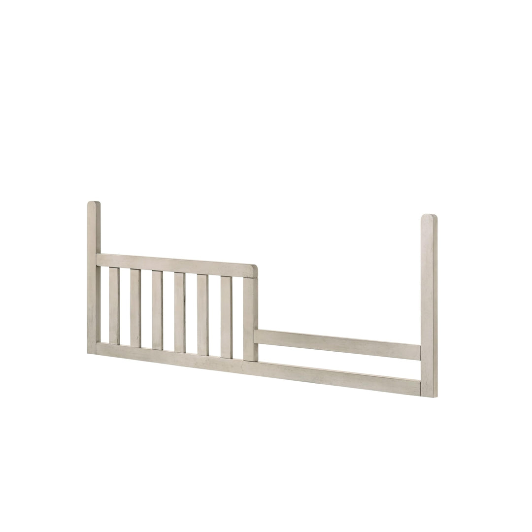 Nursery 56" Wide Toddler Guardrail Rustic White Off/White Wood