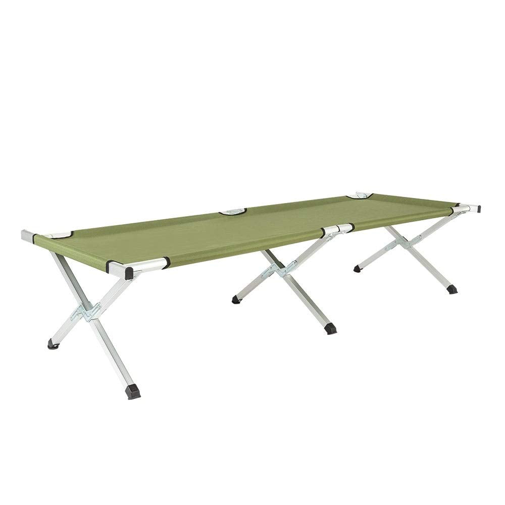 Outdoor Portable Folding Camping Cot with Carrying Bag Army Green Includes Carry