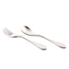 Child Flatware Set (2 Piece Fork and Spoon) Stainless Matte Silver Steel