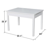 International Concepts Table With Lift Up Top For Storage