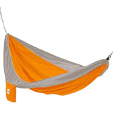 Kings Pond Enterprises 10204-KP Hammaka Parachute Silk Lightweight Portable Double Hammock - Orange & Grey