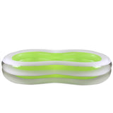 94.5" Green and White Inflatable Figure 8 Swimming Pool Plastic