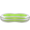 94.5" Green and White Inflatable Figure 8 Swimming Pool Plastic