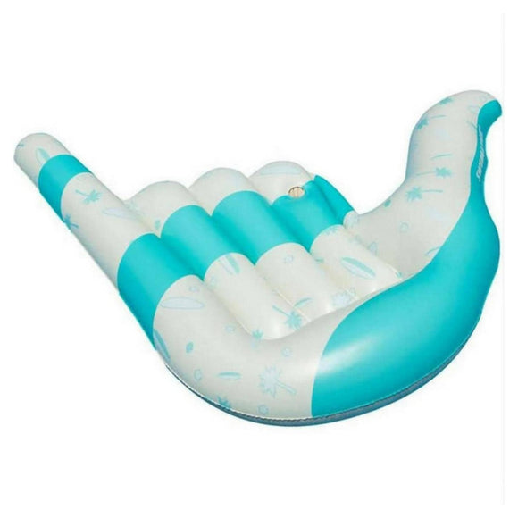 Inflatable Swimming Pool White and Blue Hang Loose 2 Lounger Ages 7 Up 8