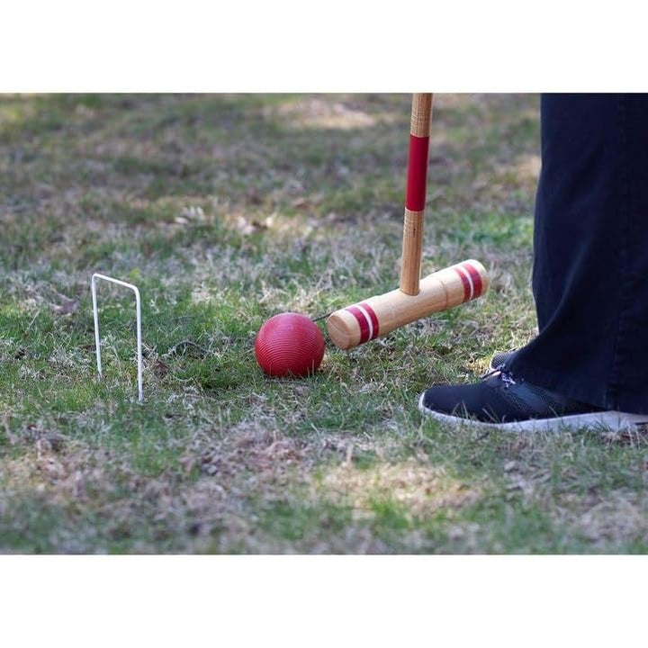 Deluxe 6-Player Player Croquet Set with 6 Balls 9 2 Stakes and A Carrying Case