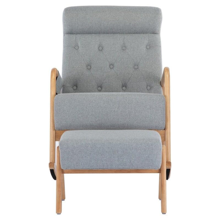 Rocking Chair with Ottoman Upholstered Fabric Armchair Nursery Cushion