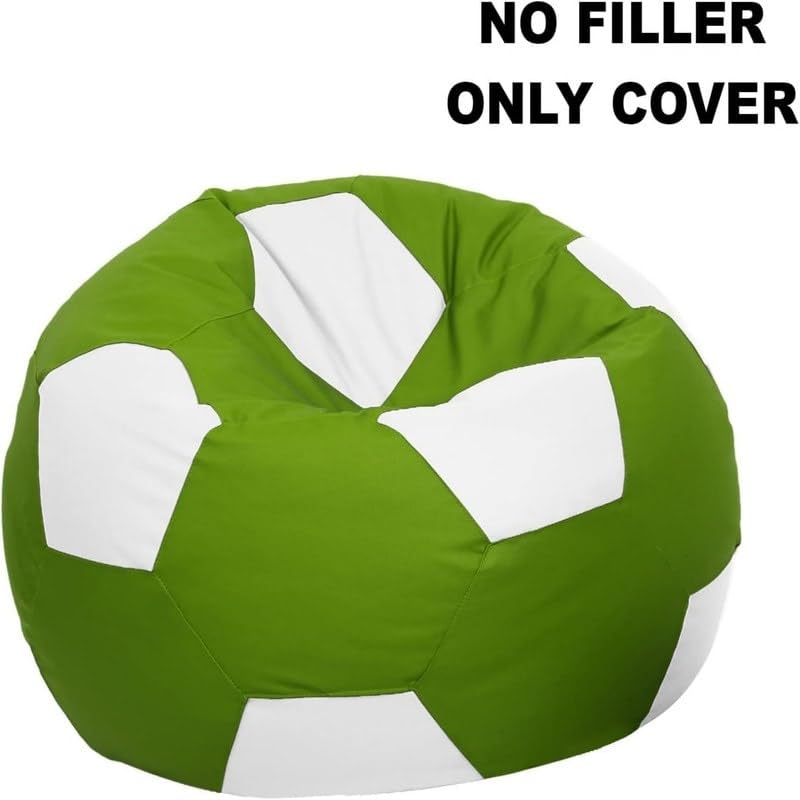 Soccer Bean Bag Cover (Filler Not Included) Green Contemporary