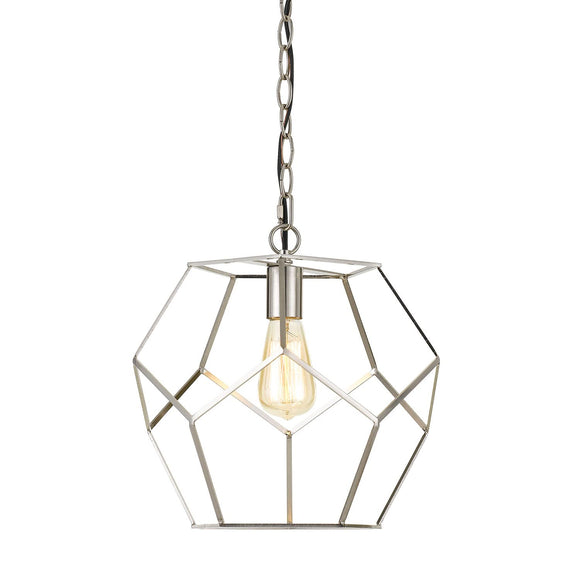 Hanover Harriet Pendant in Chrome Hanging Light Fixture for Bedroom, Living Room, Hallway, Entryway, Kitchen, Nursery 1 Light Hardwire or Plug-in Swag Options